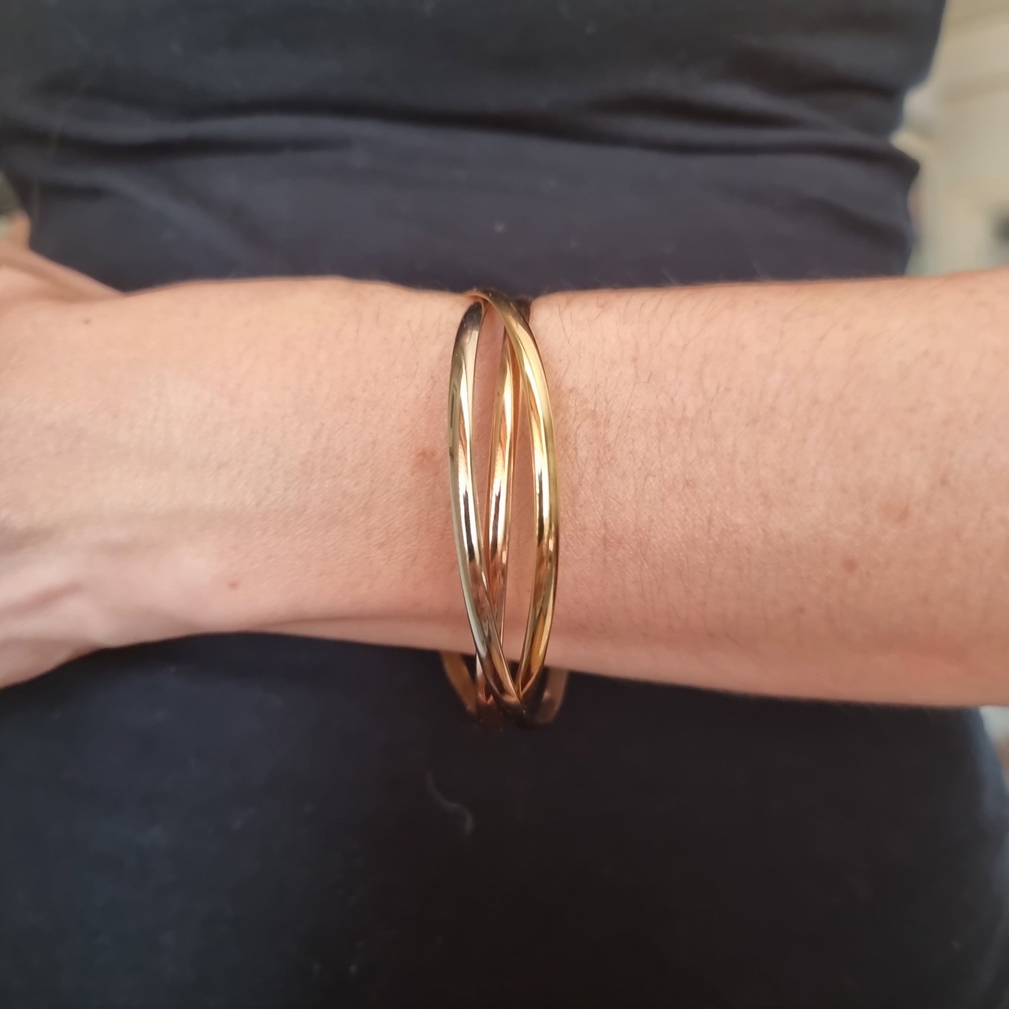 14K Tri-color Gold X & O Heart Stampato Bracelet STA283-0725 | Holly's  Jewelry | Mountain Home, AR